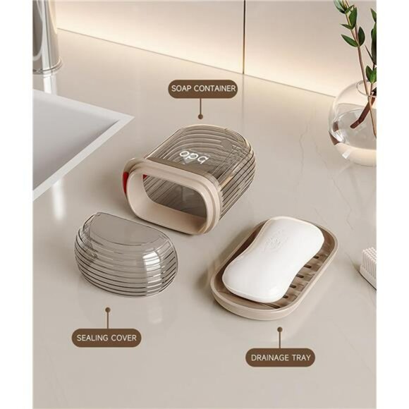 Leakproof Travel Soap Case with Lid Portable Bar Soap Holder for Shower Gym - Picture 4 of 7